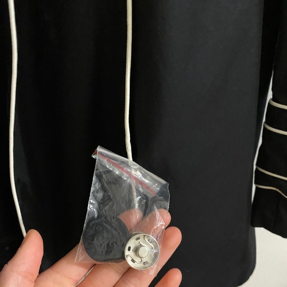 BRAND NEW Navy blue & white accented Laundry by Design tapered waist jacket xs - Picture 7 of 8